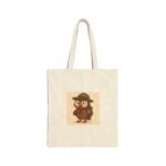 Adorable Owl Cotton Canvas Tote Bag, Eco-Friendly Shopping Bag, Gift for Nature Lovers, Student Essentials, Cute Animal Tote, Birthday Gift