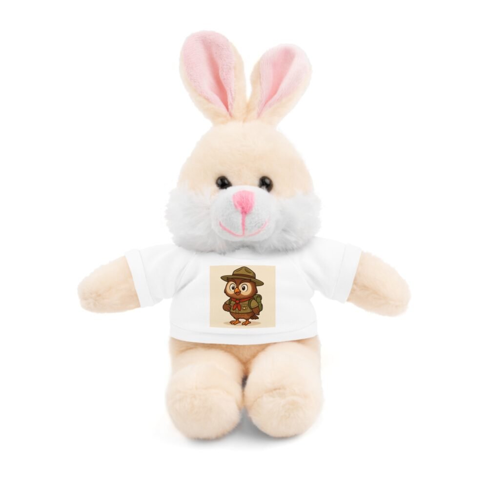 Stuffed Animal with Tee, Cuddle Buddy Gift, Personalized Plush Toy, Kids Birthday, Cute Home Decor, Stuffed Bear for Every Occasion - Imagen 4