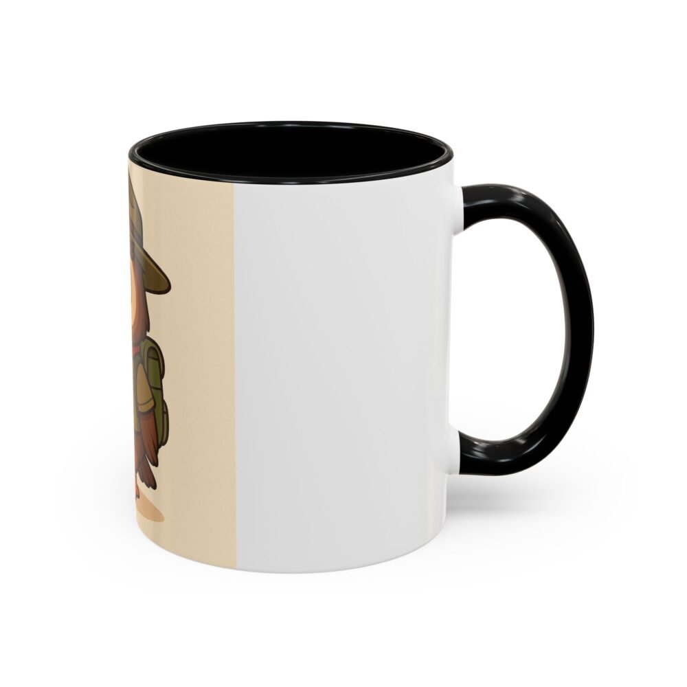 Cute Owl Scout Accent Coffee Mug, Nature Lover Gift, Camping Cup, Adventure Mug, Perfect for Birthdays, Holidays - Image 2