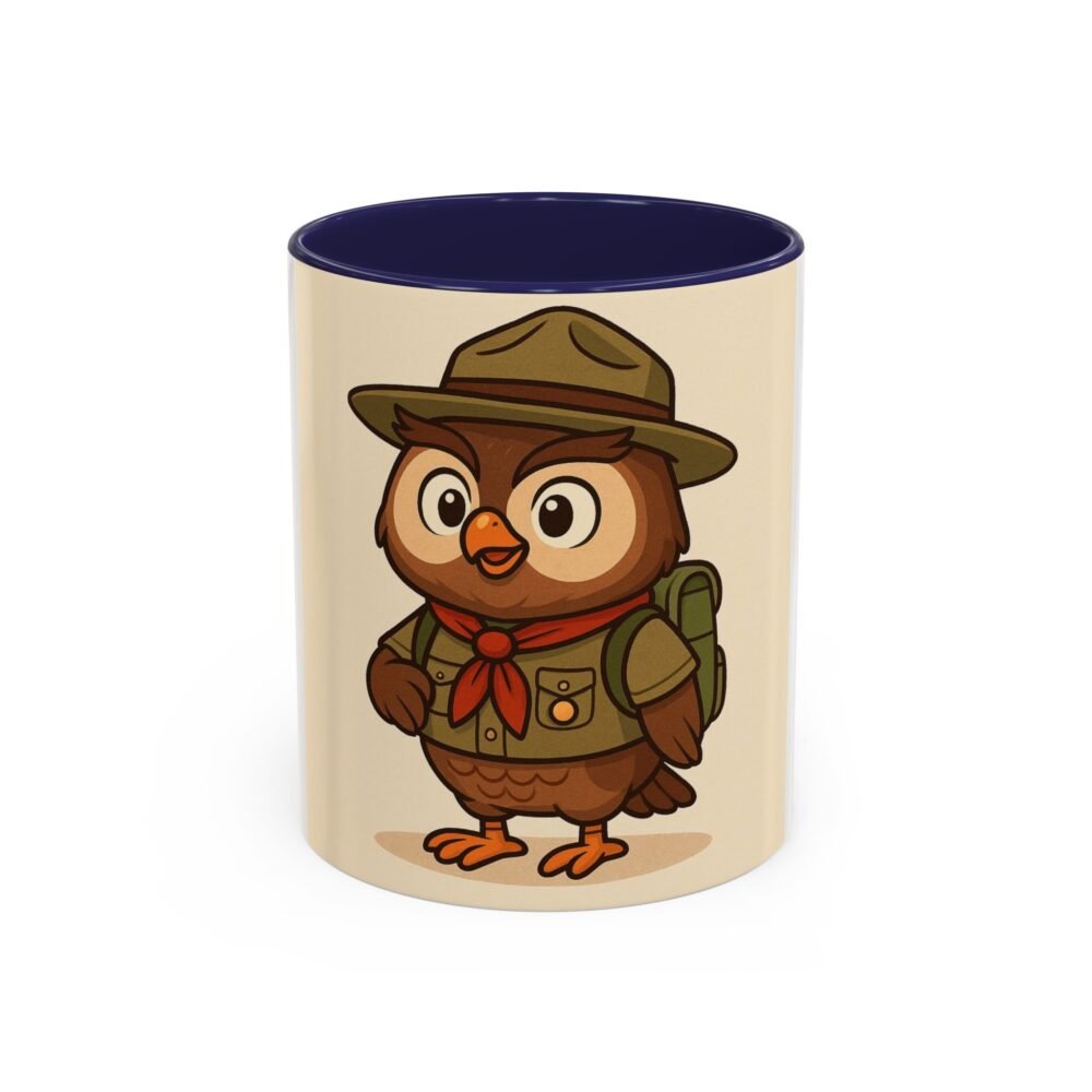 Cute Owl Scout Accent Coffee Mug, Nature Lover Gift, Camping Cup, Adventure Mug, Perfect for Birthdays, Holidays - Image 5