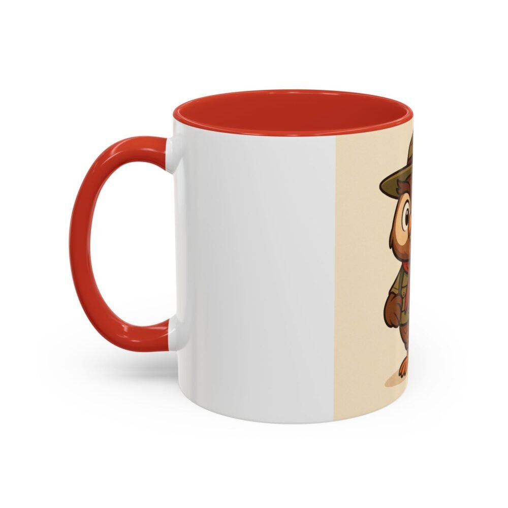 Cute Owl Scout Accent Coffee Mug, Nature Lover Gift, Camping Cup, Adventure Mug, Perfect for Birthdays, Holidays - Image 15