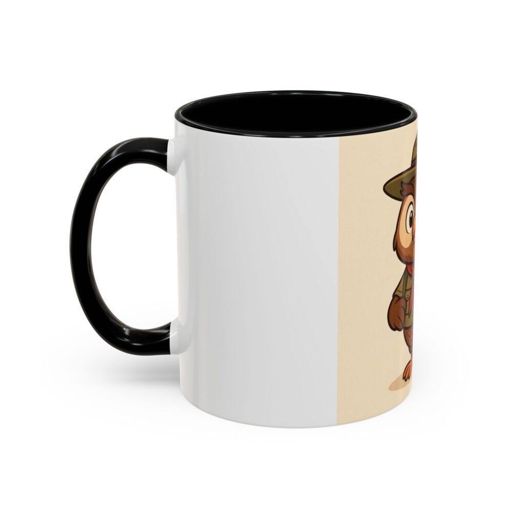Cute Owl Scout Accent Coffee Mug, Nature Lover Gift, Camping Cup, Adventure Mug, Perfect for Birthdays, Holidays - Image 3