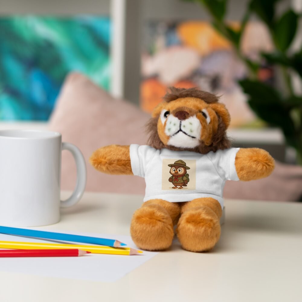 Stuffed Animal with Tee, Cuddle Buddy Gift, Personalized Plush Toy, Kids Birthday, Cute Home Decor, Stuffed Bear for Every Occasion - Imagen 12