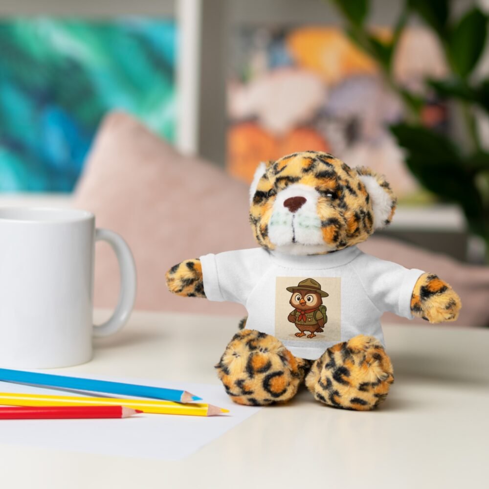 Stuffed Animal with Tee, Cuddle Buddy Gift, Personalized Plush Toy, Kids Birthday, Cute Home Decor, Stuffed Bear for Every Occasion - Imagen 9