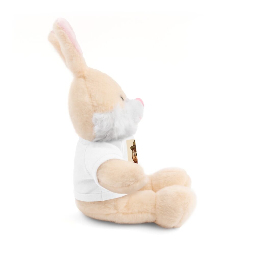 Stuffed Animal with Tee, Cuddle Buddy Gift, Personalized Plush Toy, Kids Birthday, Cute Home Decor, Stuffed Bear for Every Occasion - Imagen 5