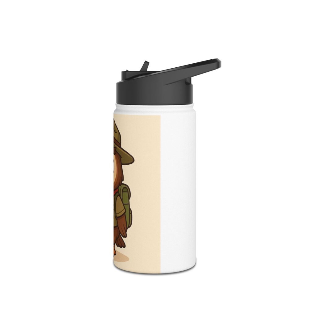 Adventurous Owl Stainless Steel Water Bottle, Outdoor Gear, Camping Hydration, Eco-Friendly Drinkware, Gift for Nature Lovers - Image 4