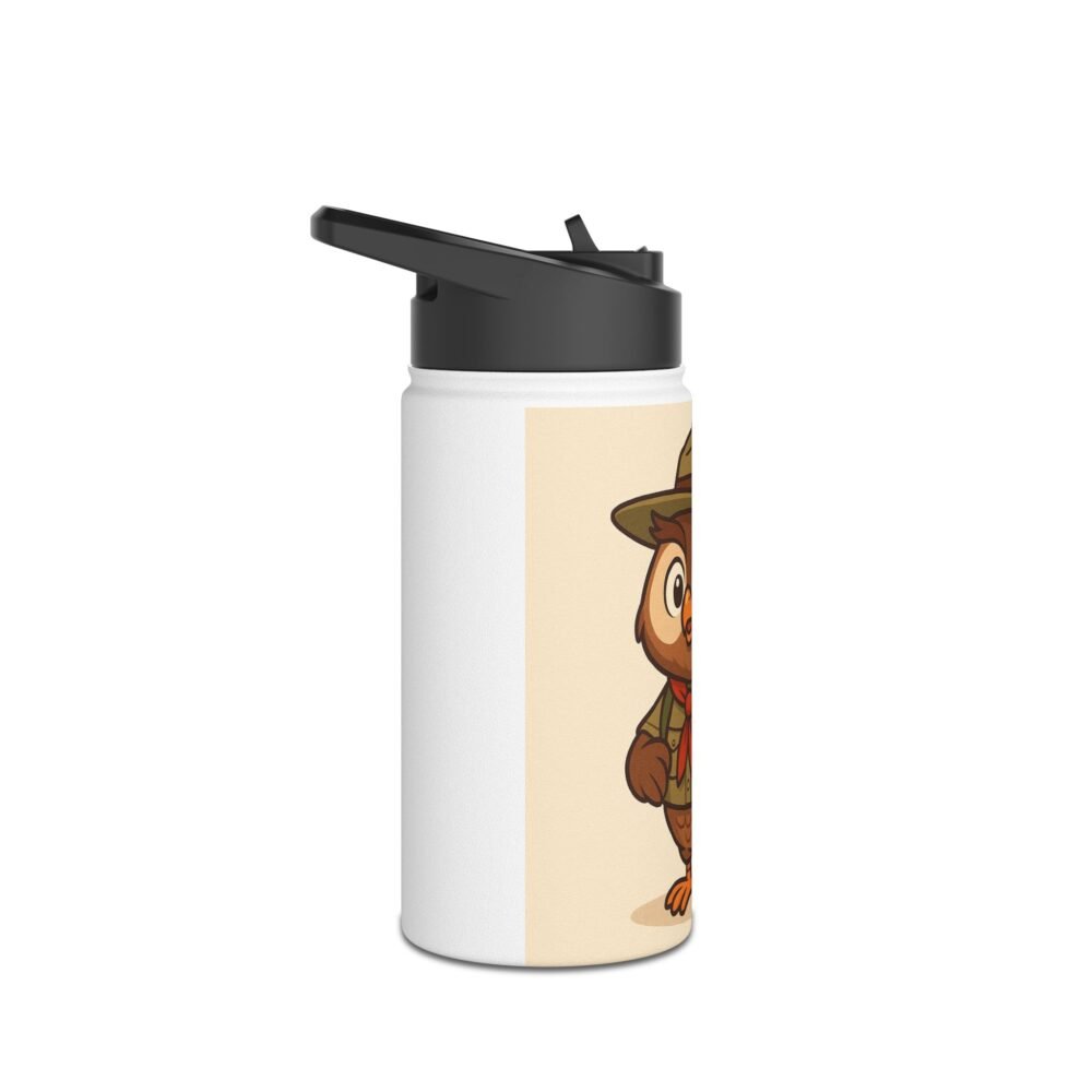 Adventurous Owl Stainless Steel Water Bottle, Outdoor Gear, Camping Hydration, Eco-Friendly Drinkware, Gift for Nature Lovers - Image 3