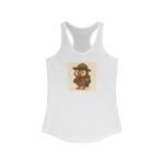 Adventurous Owl Racerback Tank - Cute Animal Shirt, Gift for Nature Lovers, Summer Wear, Hiking Apparel, Outdoor Activities